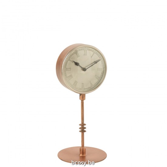 Jline Reloj Sobre Pie Antiguo Metal Cobre Small.