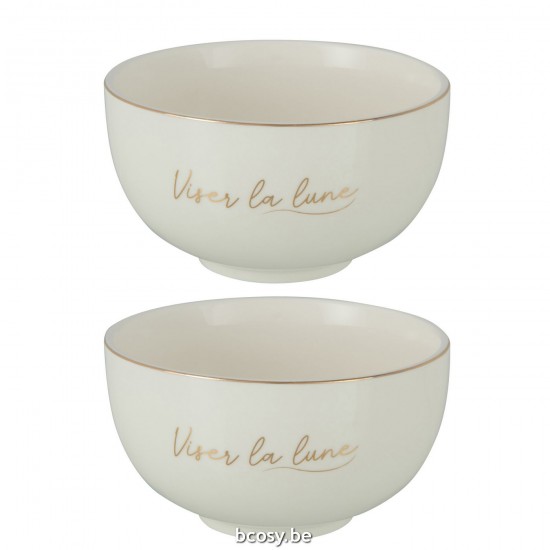 Jline Caja De 2 Cuencos Viser La Lune Blanco Oro Large.
