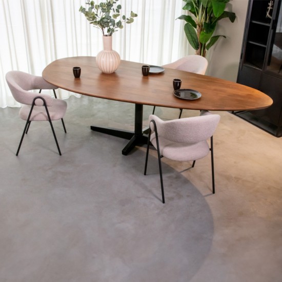 LABEL 51 Eetkamertafel Rosie Nature Mangohout 260x110 cm.