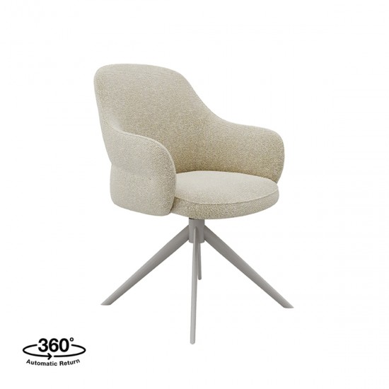 LABEL51 Eetkamerstoel Bern - Naturel - Boucle.