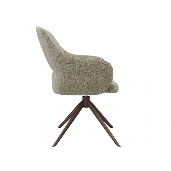 LABEL 51 Eetkamerstoel Bern Truffel grijs Boucle.