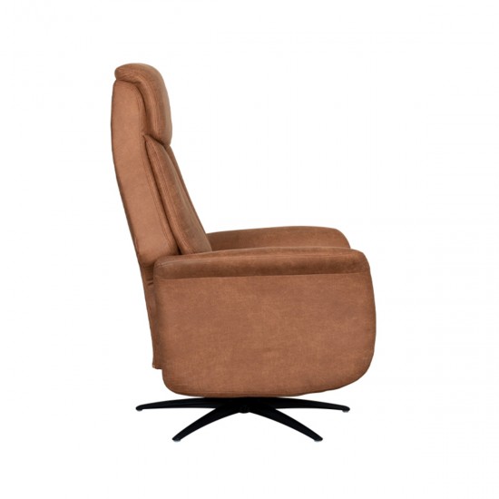 LABEL 51 Fauteuil Oslo Cognac Micro Suede.