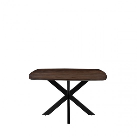 LABEL51 Eetkamertafel Blake - Espresso - Mangohout - 130x130 cm.