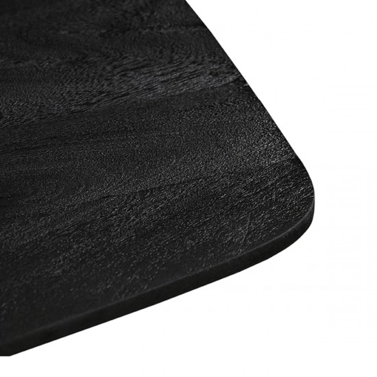 LABEL 51 Eetkamertafel Blake Zwart Mangohout 130x130 cm.