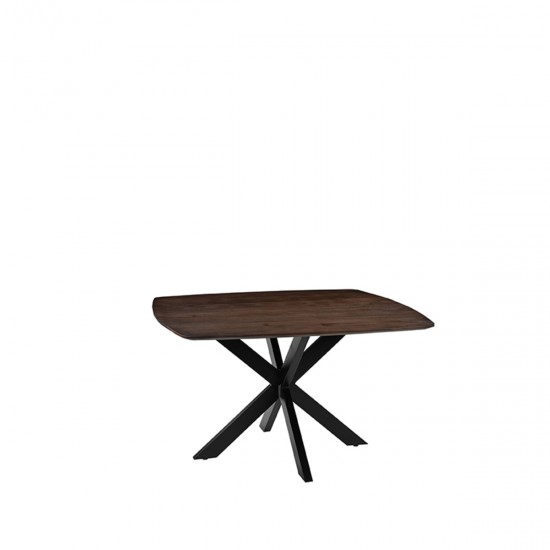 LABEL 51 Eetkamertafel Blake Espresso Mangohout 140x140 cm.