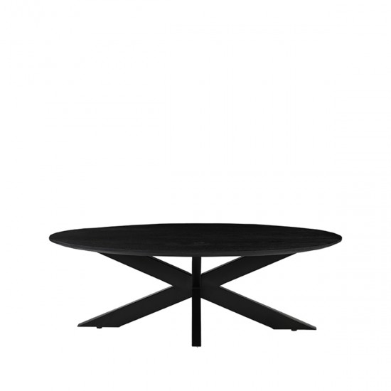 LABEL51 Salontafel James - Zwart - Mangohout - 130 cm.