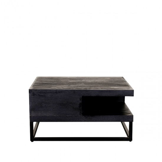 LABEL 51 Salontafel Cube Zwart Mangohout 80 cm.