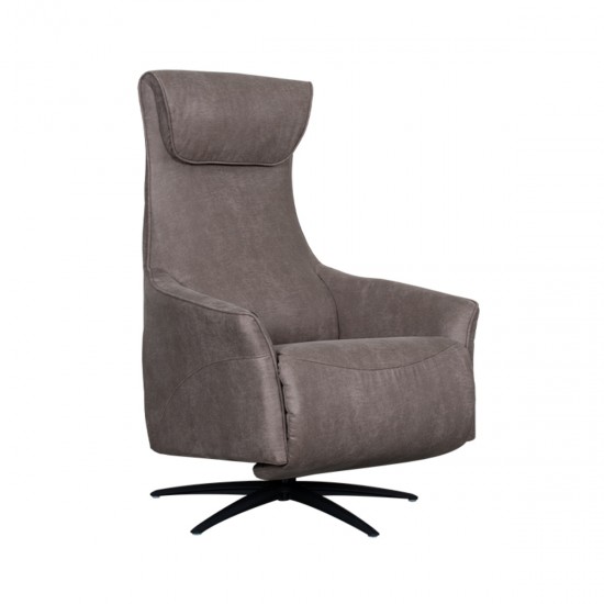LABEL51 Fauteuil Lund - Taupe - Micro Suede.
