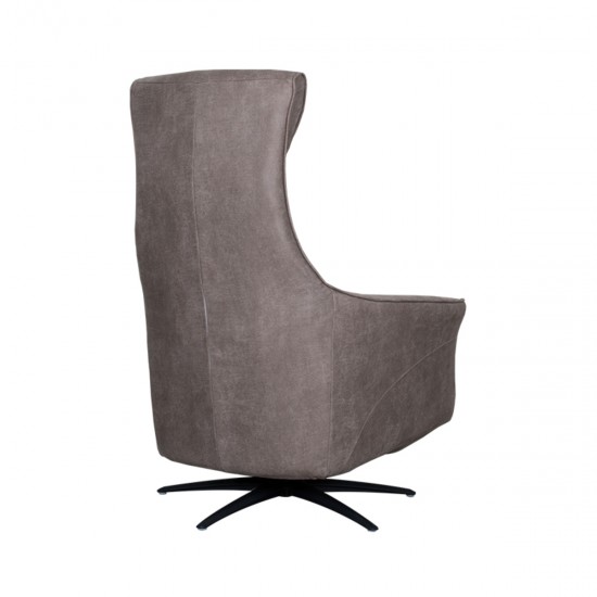 LABEL 51 Fauteuil Lund Taupe Micro Suede.