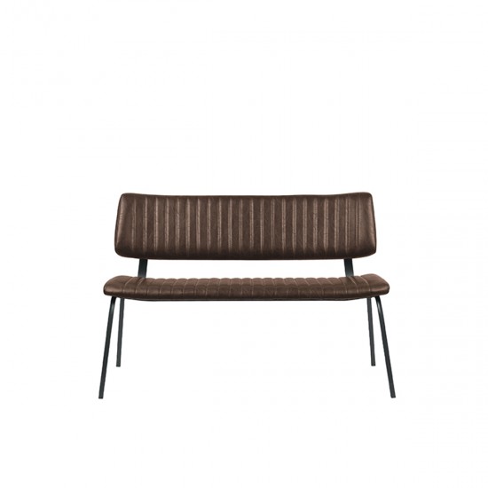 LABEL51 Eetkamerbank Gusto - Bruin - PU-Leder - 120 cm.