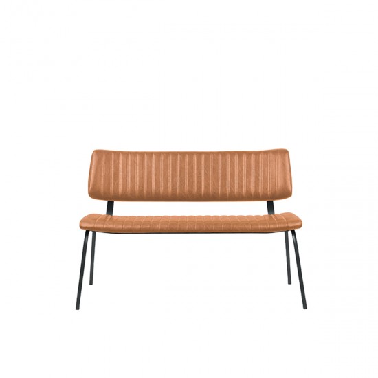 LABEL51 Eetkamerbank Gusto - Cognac - PU-Leder - 120 cm.