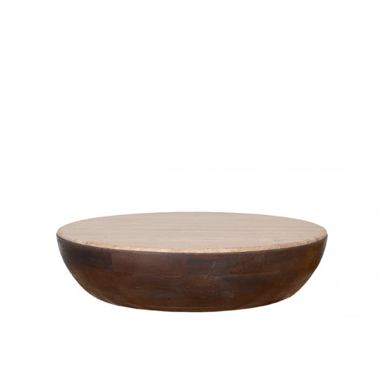 LABEL51 Salontafel Bowl - Espresso - Travertin.