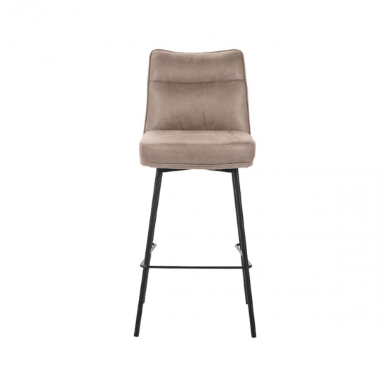 LABEL51 Eetkamerstoel Lennon - Taupe - Micro Suede.