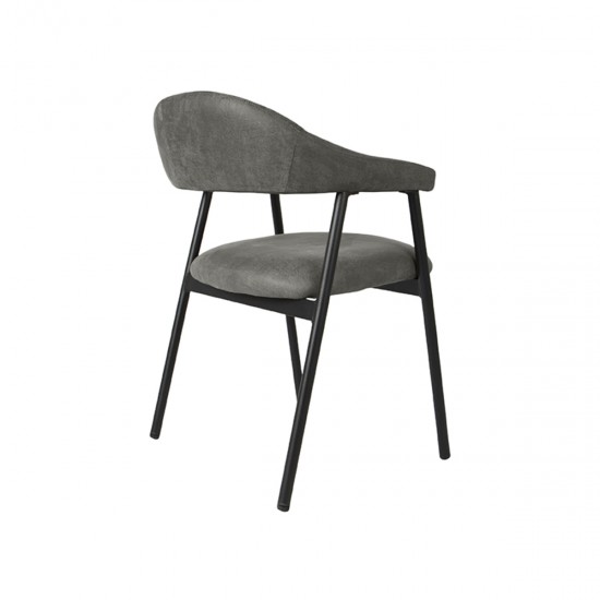 LABEL 51 Eetkamerstoel Amaze Antraciet Micro Suede.