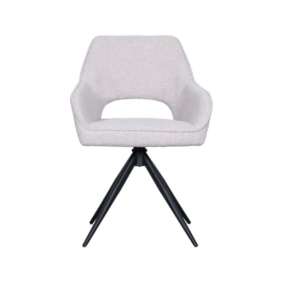 LABEL51 Eetkamerstoel Finley - Naturel - Boucle.