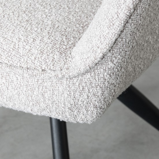 LABEL 51 Eetkamerstoel Finley Naturel Boucle.