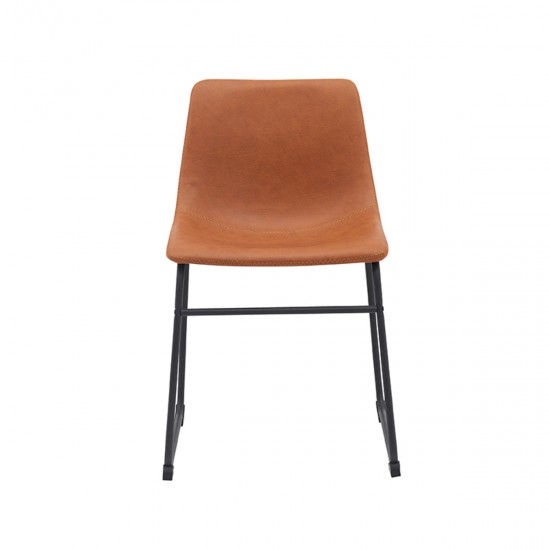 LABEL51 Eetkamerstoel Risto - Cognac - PU-Leder.
