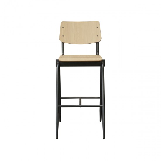 LABEL51 Barkruk Solid - Naturel - Hout - Zithoogte 75.