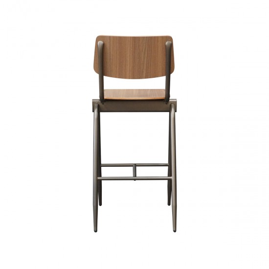 LABEL 51 Barkruk Solid Bruin Hout Zithoogte 75.