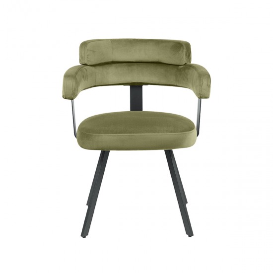 LABEL51 Eetkamerstoel Bardio - Hunter - Fluweel.