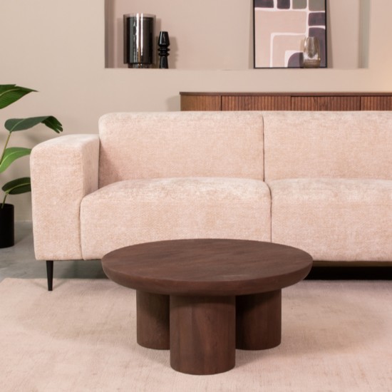 LABEL51 Salontafel Olly - Espresso - Mangohout - 90 cm.