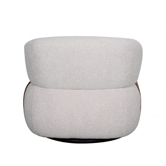 LABEL 51 Fauteuil Valenza Naturel Boucle Walnoot Eiken.