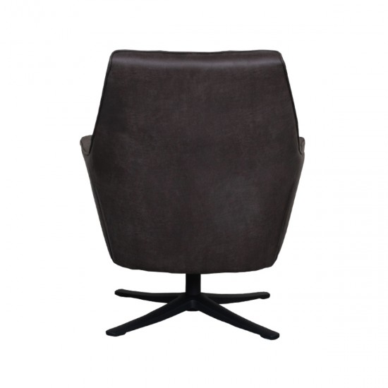 LABEL 51 Fauteuil Tod Antraciet Micro Suede.