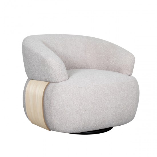 LABEL51 Fauteuil Valenza - Naturel - Boucle - Naturel Eiken.