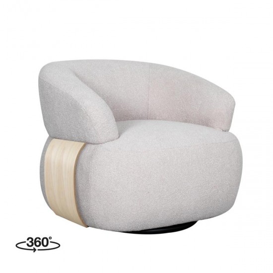 LABEL 51 Fauteuil Valenza Naturel Boucle Naturel Eiken.