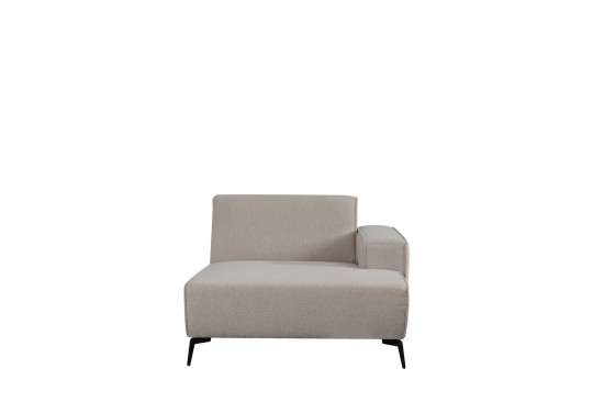 LABEL51 Bank Nero - Naturel - Boucle - Longchair Arm Rechts Voorstaand.