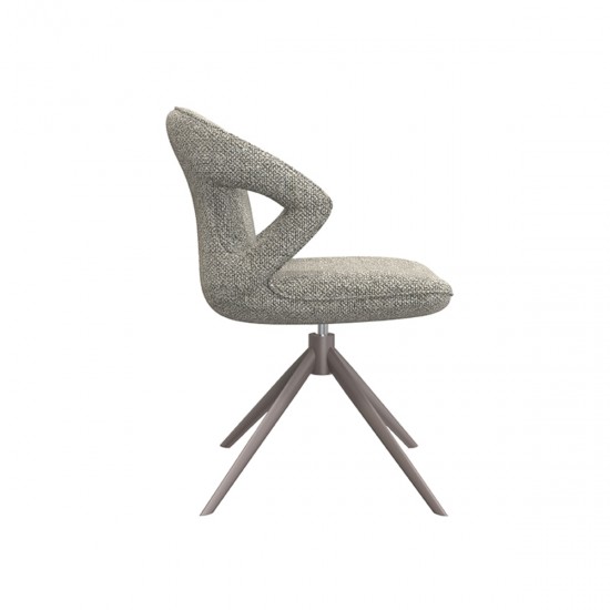 LABEL 51 Eetkamerstoel Zurich Truffel grijs Boucle.