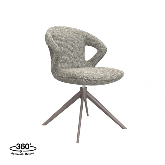 LABEL 51 Eetkamerstoel Zurich Truffel grijs Boucle.