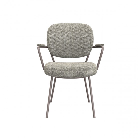 LABEL51 Eetkamerstoel Lausanne - Truffel grijs - Boucle.