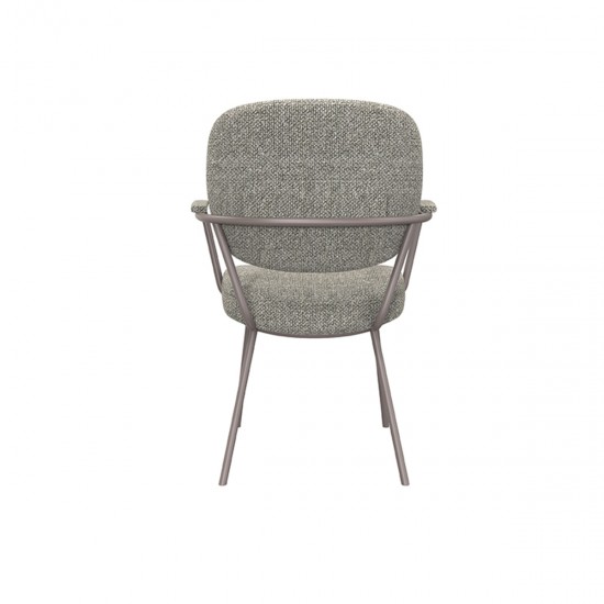 LABEL 51 Eetkamerstoel Lausanne Truffel grijs Boucle.