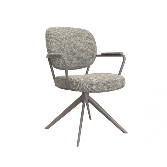 LABEL51 Eetkamerstoel Basel - Truffel grijs - Boucle.