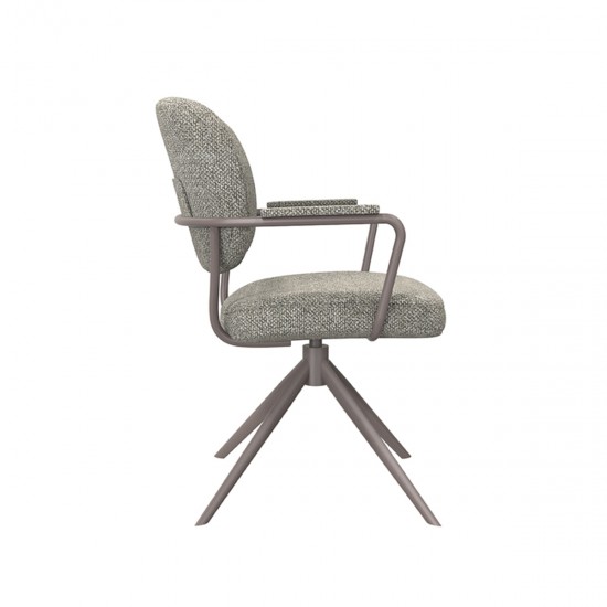 LABEL 51 Eetkamerstoel Basel Truffel grijs Boucle.