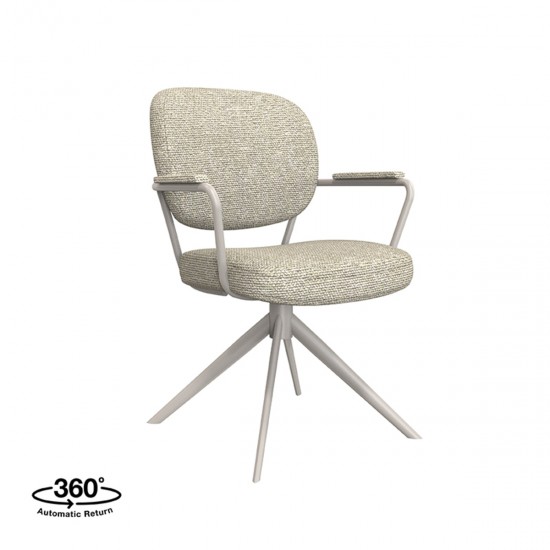 LABEL51 Eetkamerstoel Basel - Naturel - Boucle.