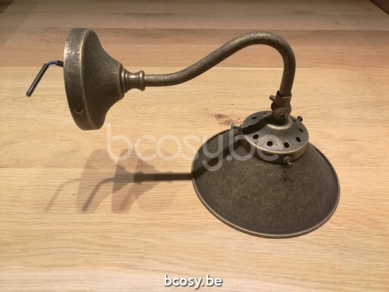 Marckdael wandlamp Billiardo-Biliardo Marckdael 0099-15-A1-RO-AS 0099-15-A1-AS-RO Billiardo antiek brass wandlamp H 18cm VVD VDV Verlichting.