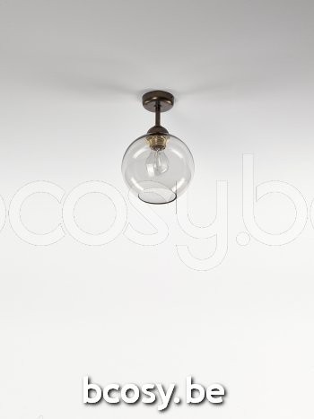 Marckdael Plafondlamp Malibu Marckdael 0665-PL1-OTT 0665-PL1-OTTONE-GLOBE-TOPAZ-KL 0665-PL1-OTT-SMALL Vintage ottone-messing Plafondlamp H 1.