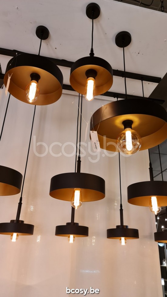 Marckdael pendel Oslo Marckdael 0960-S1-D200-BG Contemporal zwart-goud pendel H max 115cm VVD VDV Verlichting van Dijck Dyck Markdaal.