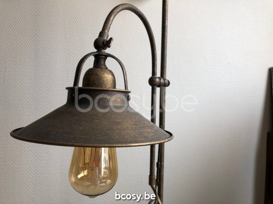 Marckdael vloerlamp Biliardo Marckdael 1120-A-130-20-AS Floorlamps antiek brass vloerlamp H 130cm VVD VDV Verlichting van Dijck Dyck Markdaa.