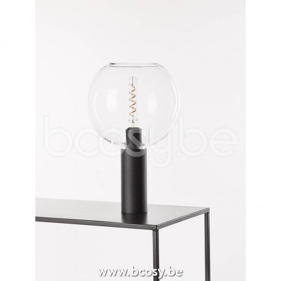 Marckdael tafellamp Vancouver Marckdael 1308-L1-G-GL-NE-GLOBE-CLEAR-GR Contemporal zwart tafellamp H 20cm VVD VDV Verlichting van Dijck Dyck.