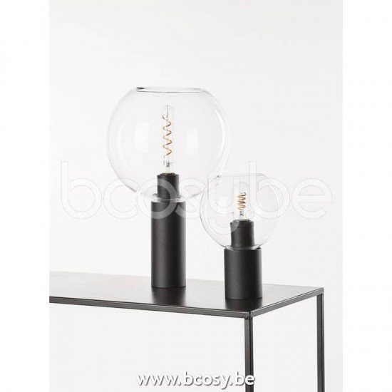 Marckdael tafellamp Vancouver Marckdael 1308-L1-P-GL-NE-GLOBE-CLEAR-KL Contemporal zwart tafellamp H 10cm VVD VDV Verlichting van Dijck Dyck.