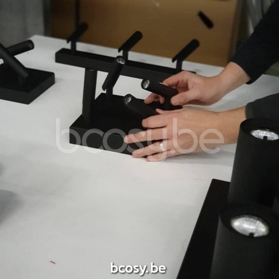 Marckdael indoor opbouwspots Tel-Aviv Marckdael 1407-PL4-SQ-LED-NE Contemporal Spots zwart indoor opbouwspots H max 15cm VVD VDV Verlichting.