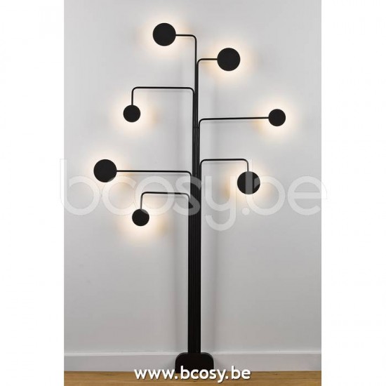 Marckdael vloerlamp Vancouver Marckdael 1518-P7-LED-NE Contemporal zwart vloerlamp H 180cm VVD VDV Verlichting van Dijck Dyck Markdaal.