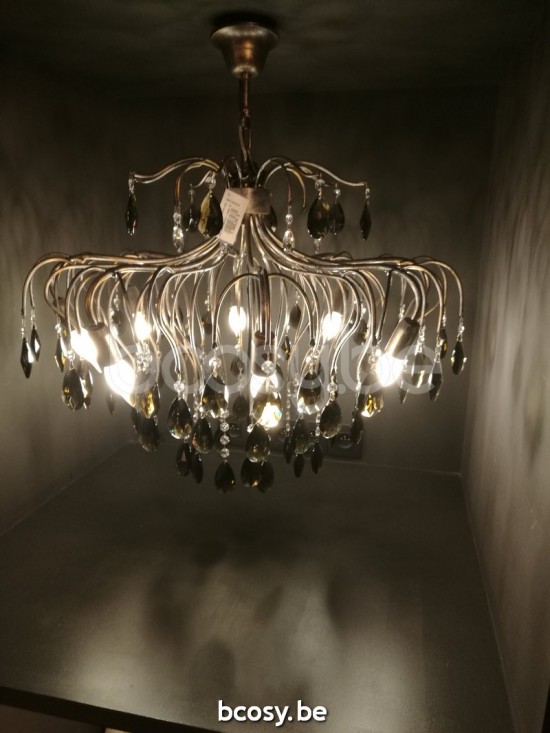 Marckdael luchter Chandeliers-Medusa Marckdael 1610-8-ARG ANT + FUME 1610-8-ARG-ANT-FUME 1610-8-ARG.ANT-FUME Crystal argento antico luchter .