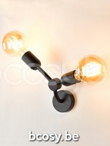 Marckdael plafondlamp Atomen Marckdael 1808-A2-NE Contemporal zwart plafondlamp H 20cm VVD VDV Verlichting van Dijck Dyck Markdaal.