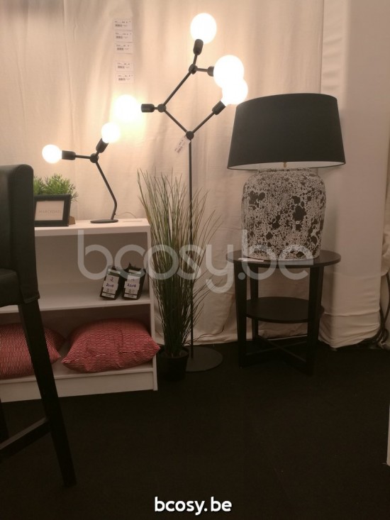 Marckdael tafellamp Atomen Marckdael 1808-L2-NE Contemporal zwart tafellamp H 40cm VVD VDV Verlichting van Dijck Dyck Markdaal.