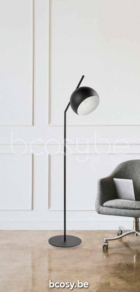 Marckdael vloerlamp Guggenheim-Gugenheim Marckdael 2706-147-LG1-NE 2706-147-LG1-SF240-NE Contemporal zwart vloerlamp H 147cm VVD VDV Verlich.