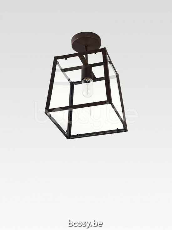 Marckdael Plafondlamp Quadro Marckdael 3111-PL1-PIC-RU 3111-PL-PIC-RU Country-Living roest marron kastanjebruin Plafondlamp H 30cm VVD VDV V.